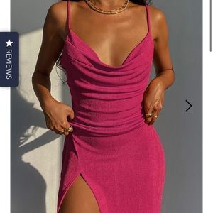 Runaway the label - NWT- pink Midi dress